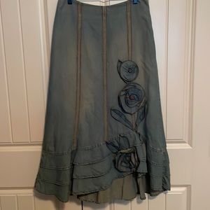 Sandwich Denim A-Line Skirt, Size Eu36